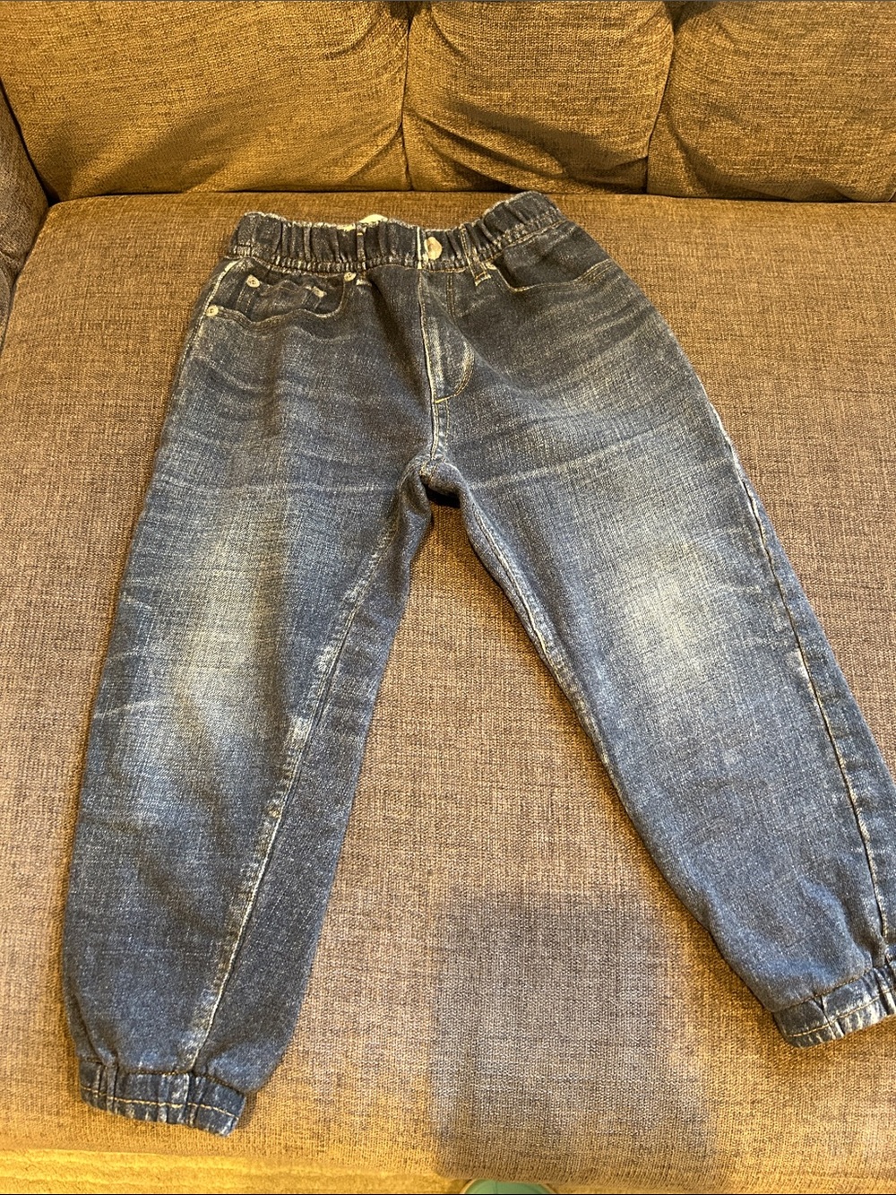 rag & bone Kids Dark Blue Elastic Waist Denim Joggers